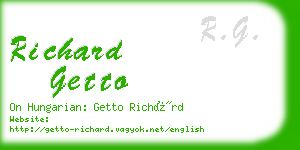 richard getto business card